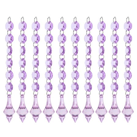 10 kpl akryyliriipus 15 cm valaistuskoriste kattokruunuihin kuviin ikkunaan joulukuuseen violetti