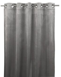 Rengasverhot Esther yksivärinen sametti 2 kpl Harmaa