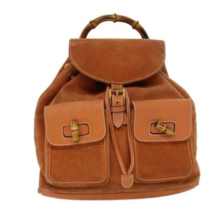 Gucci Vintage Pre-owned Mocka ryggsckar orange, Dam Vintage Väskor, Dam, Storlek: ONE SIZE