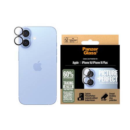 Panzer PicturePerfect Camera Lens Protector iPhone 16 | Plus PanzerGlass - High quality tempered glass screen protector