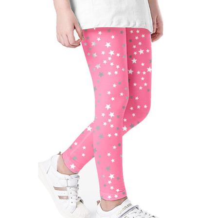 Print För Flickor Leggings Elastiska Midja Byxor