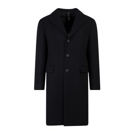 Hevo, Single-Breasted Coats Zwart, Heren, Maat:XL
