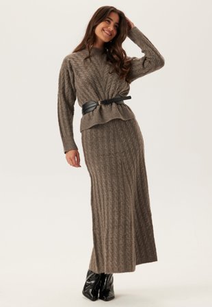 VILA-Virelli Ankle Cable Knit Skirt-M