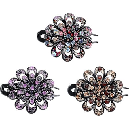 Hiuspihdit, Suuret Kukkahiuspihdit Hiusneulat Diamante Suuri Napsahdus Kimaltavat Hiuspihdit Lahja