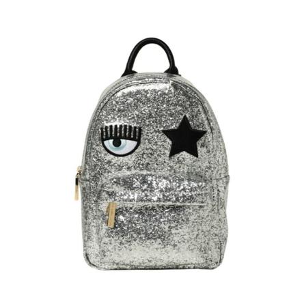Chiara Ferragni Collection, Backpacks Grijs, Dames, Maat:ONE Size,Zilver
