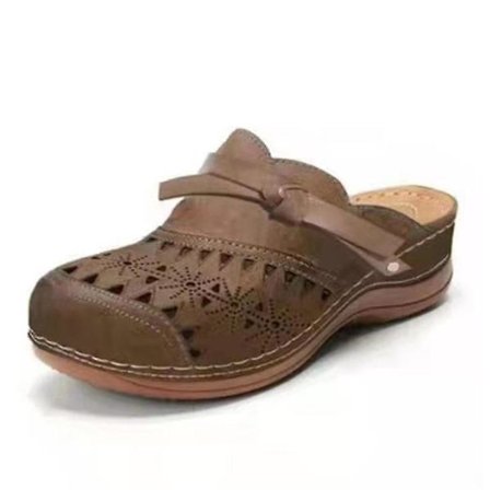 Kilehælsandaler med rund tå for kvinner, casual sko, slip-on tøfler