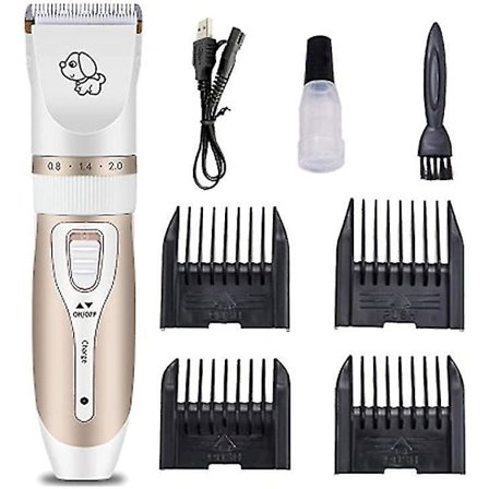 Hundefrisørsett med Profesjonelle Klippere, Lav Støy, USB