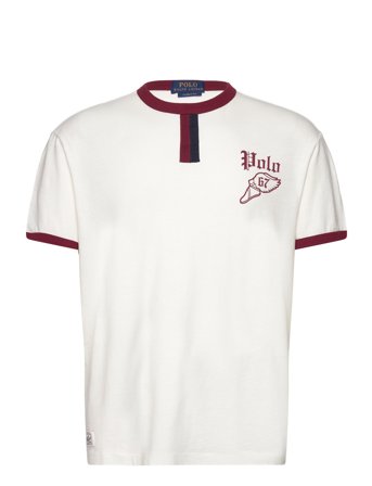 Classic Fit Logo Slub Jersey T-Shirt Tops T-shirts Short-sleeved White Polo Ralph Lauren