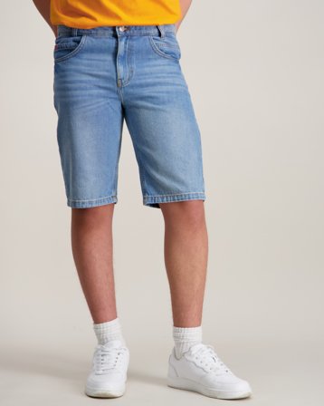HUGO DENIM SHORTS Niebieski Szorty Chłopiec - Kids Brand Store