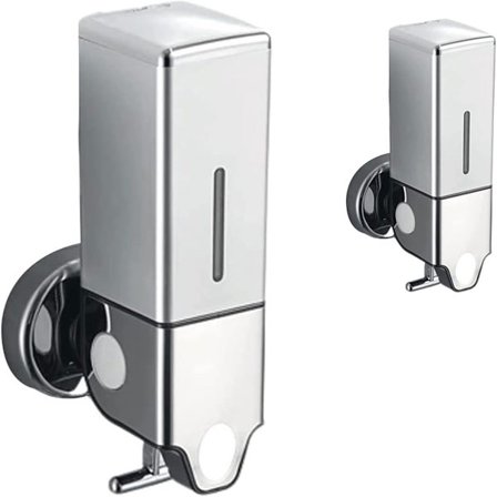 Vægmonteret sæbedispenser, 2-delt vægmonteret flydende sæbedispenser, lotionflaske, manuel sæbedispenser, 500 ml lotion shower gel beholder