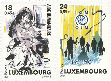 Luxembourg - Humanitære organisationer - Postfrisk sæt 2v