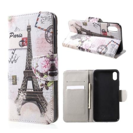 iPhone Xr Upea Kuviollinen Lompakko Kotelosuoja Synteetti Nahasta - Eiffeltorni Multicolor