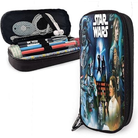 Star Wars Penal for gutter, skolesaker for barn, ovale penalhus med design, gaver til gamere, gutter, jenter, tenåringer, skoletilbehør [D]