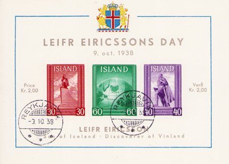 Island 1938 - AFA 199-201 - Stemplet miniark