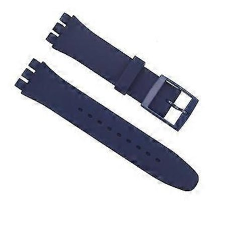 Swatch Kompatibel Silikone Urrem 16mm 17mm 19mm 20mm Udskiftningsrem - Sort(20mm Mørkeblå)