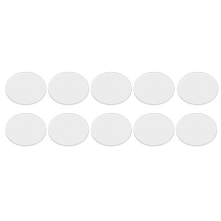 10 stk 25‐29,5 mm flat klokkeglasslinse 1,2 mm tykkelse erstatningsklokkeglass