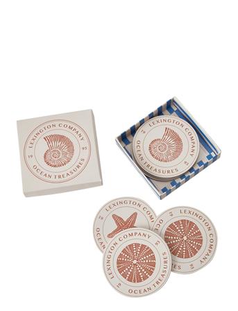 Ocean Treasures Paper Coaster Home Tableware Dining & Table Accessories Coasters Multi/patterned Lexington Home