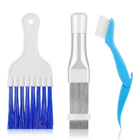 Rensesæt til kondenstørretumbler - 3-delt børste- og kamsæt til tørretumblerudluftning, AC-lameller og fjernelse af fnug [DB]