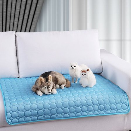 Sommaren Pet Pad Katt och Hund Kylning Nest Pad Pet Cool Pad Soffdyna Sommar Dog Cooling Liggunderlag (50*60 cm, himmelsblå)