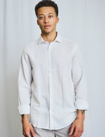 Bruun & Stengade Bs Antonelli Casual Modern Fit Shirt - White - S