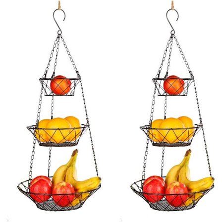 Hängande - 64,5 cm kökshängande korg för mer utrymme Fruktkorg hängande - Frukthängande korg kök - Fruktskålar för hängning 1 st