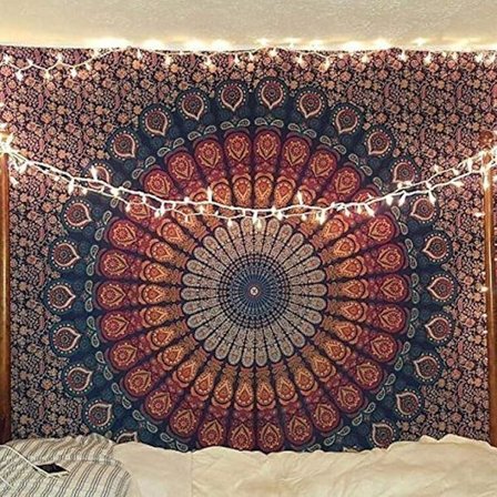 Present Gobelängtepper Hippie Mandala Bohemian Psykedelisk
