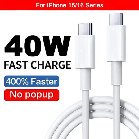 För Apple 40W För iPhone Laddare USB Typ C Snabbladdare För iPhone 16 15 14 13 12 11 Pro Max Plus PD Laddningskabel Tillbehör
