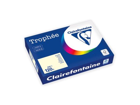 Clairefontaine Trophée A4 120 g färgat papper Creme 250/fp - Lyreco - Kontorspapper > Specialpapper > Färgat - A4