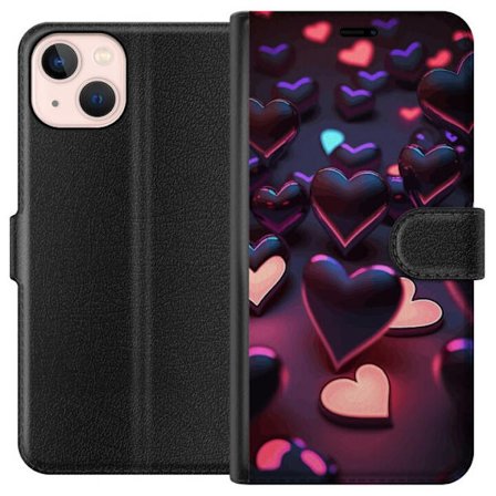 Kompatibelt Lommeboketui til Apple Apple iPhone 13 mini Midnattshjerter