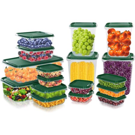 17 st Matbehållare med lock, frysburkar av plast Matbehållare Fryslåda Förvaring