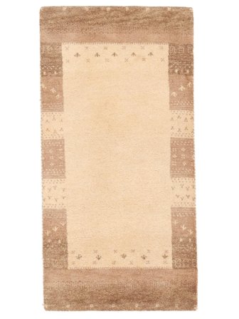 Handgeknüpft Gabbeh Indisch Fine Teppich 72X140 Beige/Braun