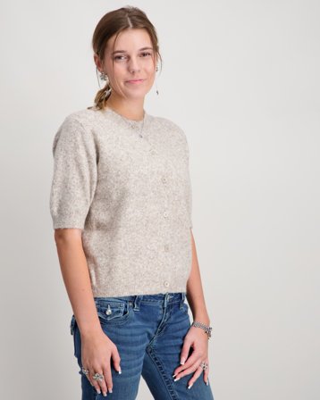 Grunt GRIsa SS Knit Cardigan Beżowy Swetry Dziewczyna - Kids Brand Store