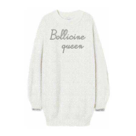 MC2 Saint Barth Round-neck Strik Hvid, Dame Kjoler