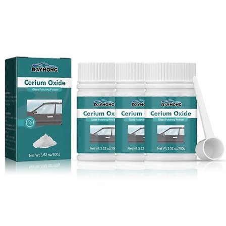 3x Ceriumoxid Glas Repborttagare, Professionell Glaspoleringsmassa för Vindruta, Glas Biltillbehör