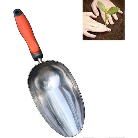 Blomsterskovl i rustfrit stål, potteskovl, haveplantningsværktøj, udendørs haveartikler