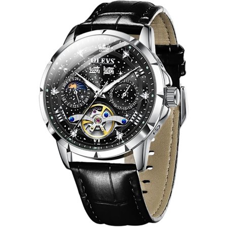 Herre automatiske ure, selvoptrækkende stjernehimmel, diamant skelet, luksus armbåndsur, vandtæt, selvlysende