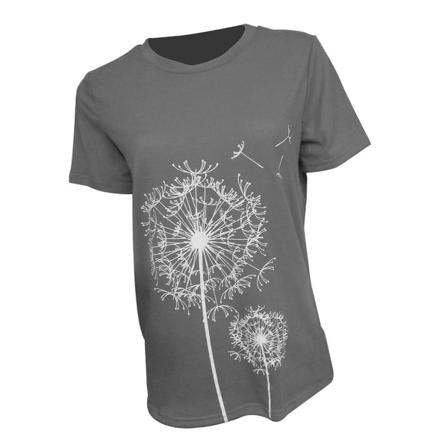 Dam T-shirt Print Rundhalsad Kortärmad Lös Topp,