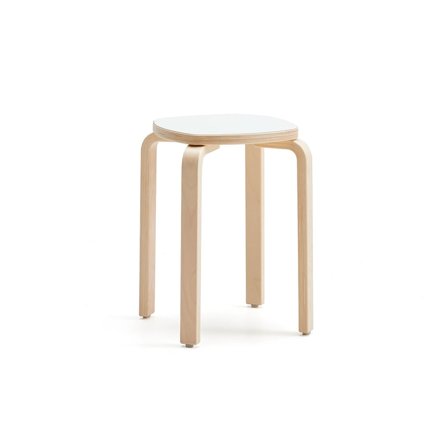 Kinderhocker VIDE, Laminat weiß, H 460 mm
