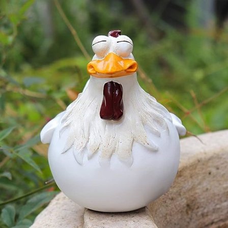 Sjov Kylling Statue Have Dekoration, Kylling Farm Farm Kunstværk, Sød Hæk Resin Kylling Statue, Kylling Hæk Dekorationer, Kylling Kunst Skulptur til 