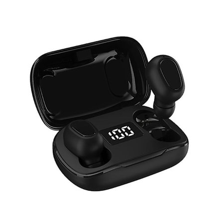 Ohpa L21pro Langaton Bluetooth 5.0 Tws In-ear-kuuloke Digitaalinen näyttö Musta