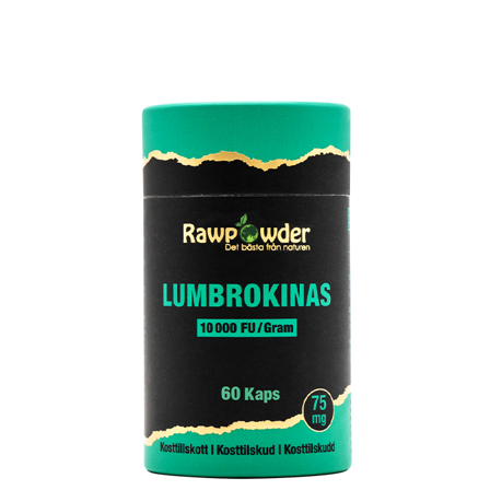Rawpowder Lumbrokinase 75 mg 60 kapsler