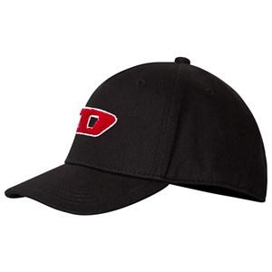 Kids - Diesel Black Applique D Baseball Cap 2 (7-10 years) - Headwear - 2 (7-10 years) - Black