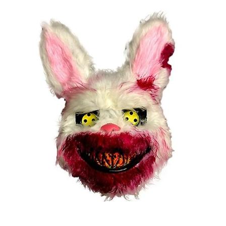 Kanin Cosplay Mask Halloween Party Skrämmande Head Cover Halloween Carnival kostym