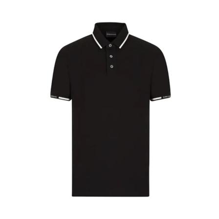 Emporio Armani Short sleeve Polo , Zwart , Heren , Maat: M