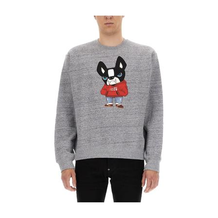 Dsquared2, Sweatshirts Grijs, Heren, Maat:L