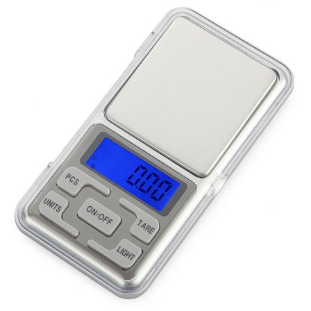 Elektronisk lommevekt med LCD-skjerm, 200g, 0.01g