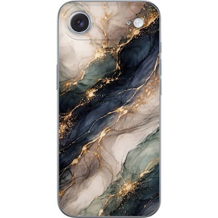 Yhteensopiva Puhelinkuori Apple Apple iPhone 17 Air Ylellinen abstrakti marmoritaide mustalla, valkoisella ja kullalla elegantteine linjoineen, eksklu