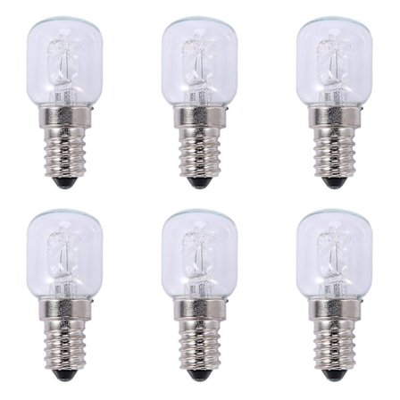 6x E14 Højtemperaturpære 500 Grader 25w Halogen Boble Ovn Pære E14 250v 25w Quartz Pære (FMY)
