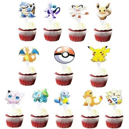 24 kpl Kuppikakku koristeet Juhlatarvikkeet Syntymäpäiväkoristeet