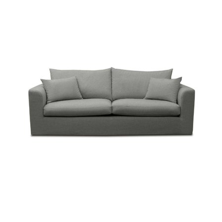 Shabby Chic 3 personers sofa - Inari Lysegrå - 224x94x80cm - Komfortabel og slidstærk 3 personers sofa i klassisk design til stuen